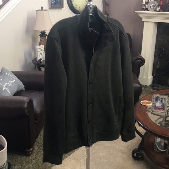 NWT Mens Banana Republic vegan suede jacket Sz XL TG (SKU B) - Picture 3 of 17